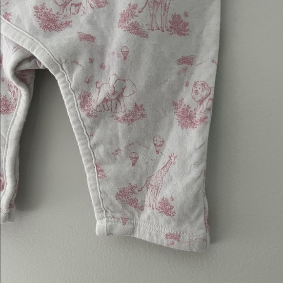 Janie and Jack White Infant Bodysuit with Pink Animal Pattern Snap Closure 0-3M - Picture 5 of 16